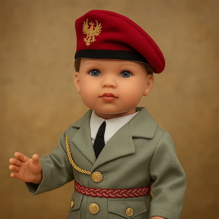 Detalles de la Muñeca leonor vestida de Militar