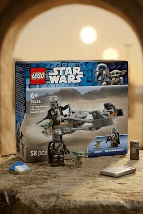 lego moto speeder mandaloriano y grogu