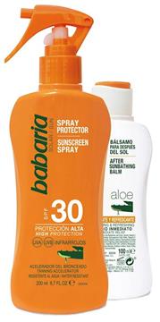 Imagen de Babaria Spray Protector Solar Aloe F30 y After Sun
