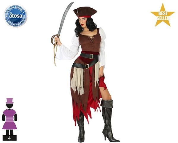 Imagen de Disfraz Adulto Mujer Pirata Talla M-L Atosa