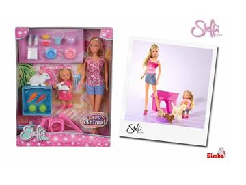 Imagen de Muñeca Steffi Love animales felices Simba Smoby