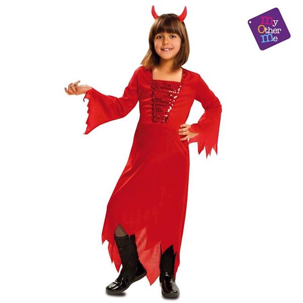 Imagen de Disfraz Infantil Demonia Roja Talla 5-6 Años Viving Costumes
