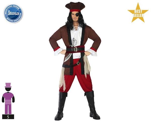 Imagen de Disfraz Adulto Hombre Pirata Talla XL Atosa