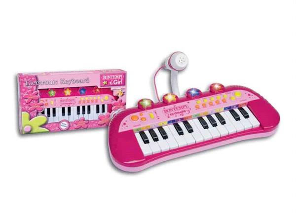 Imagen de Teclado electronico rosa 24 teclas y microfono I Com Bontempi