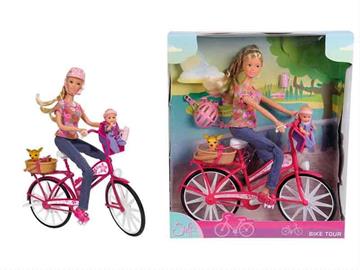 Imagen de Muñeca Steffi Love en bicicleta Simba Smoby
