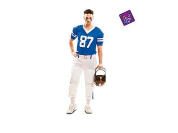 Imagen de Disfraz Adulto Jugador Rugby Azul M-L Viving Costumes