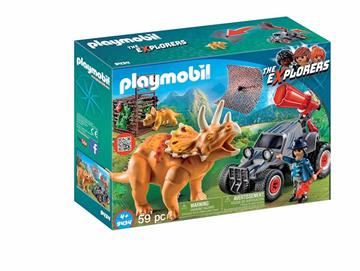 playmobil coche con triceratops