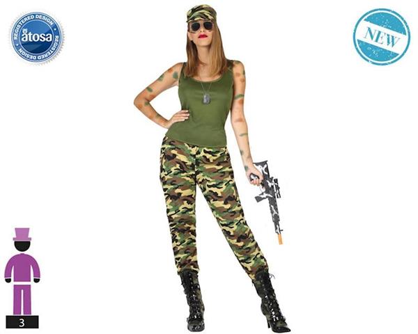 Imagen de Disfraz Mujer Militar Talla XL Atosa