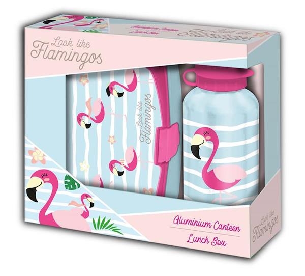 Imagen de Set Sandwichera Y Cantimplora Flamingo Kids Euroswan