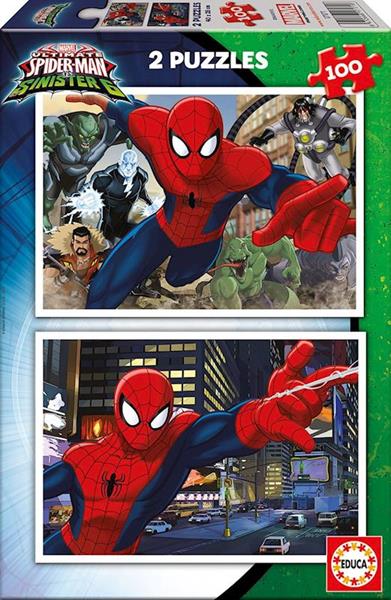 Imagen de 2 Puzzles de 100 piezas Spiderman de Educa