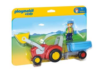 Imagen de Playmobil 1.2.3 Tractor con Remolque