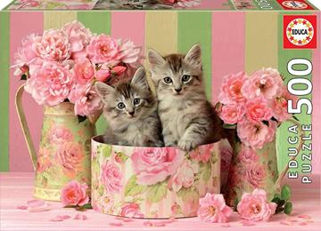 Imagen de Puzzle 500 Gatitos Con Rosas Educa