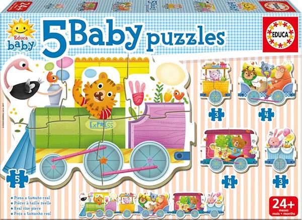 Imagen de Puzzle Baby tren de los animales de Educa