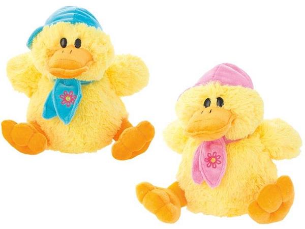 Imagen de Peluche patito con gorra y bufanda Artesanías Beatriz