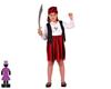 Imagen de Disfraz Infantil Niña Pirata Rojo Talla 5-6 años Atosa