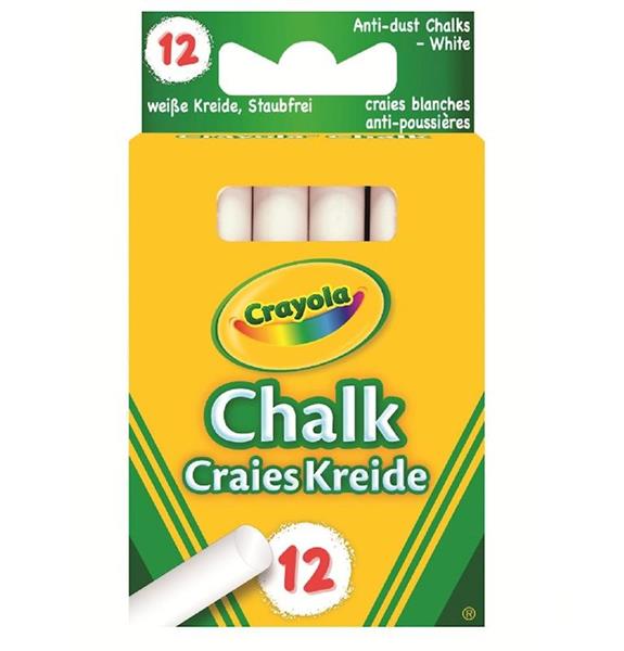 Imagen de 12 Tizas Blancas anti polvo Crayola