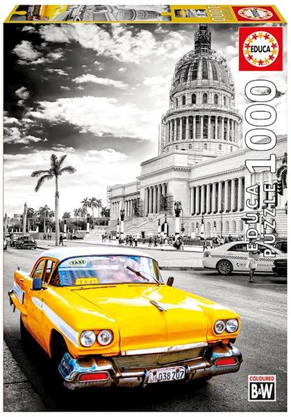 Imagen de Puzzle de 1000 piezas taxi en La Habana Cuba de Educa