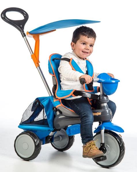 Imagen de Triciclo ranger azul acolchado con bolso y capota PL Ociotrends