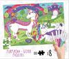 Imagen de Puzzle Maletín 100 Piezas Coloreable Unicornio Educa