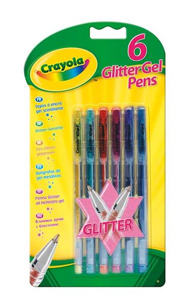 Imagen de 6 Bolígrafos de Gel Glitter Crayola