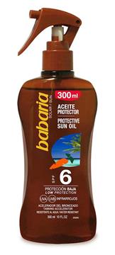 Imagen de Babaria Pistola Aceite Protector Solar Zanahoria  F6 300 ML