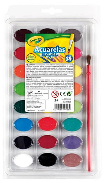 Imagen de 24 Acuarelas Lavables Crayola