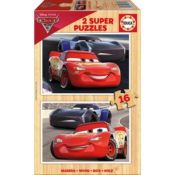 Imagen de 2 Puzzles de 16 piezas Cars 3 de Educa