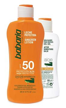 Imagen de Babaria Protector Solar Aloe F50 y After Sun 