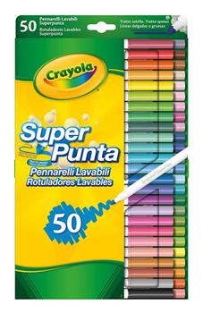 Imagen de 50 Rotuladores Súper Punta Lavables Crayola
