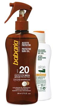 Imagen de Babaria Spray Aceite Protector Solar Coco F20 y After Sun