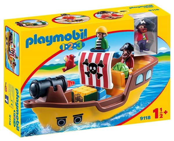 Imagen de Playmobil 1.2.3 Barco Pirata