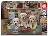 Imagen de Puzzle de 500 piezas cachorros en el equipaje de Educa