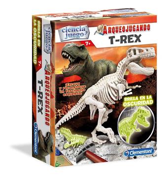 Imagen de Juego Arqueojugando T-Rex fluorescente 20x24x6cm de Clementoni