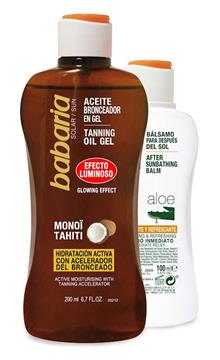 Imagen de Babaria Aceite Bronceador Solar Gel Luminoso y After Sun 