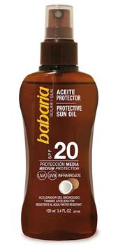 Imagen de Babaria Aceite Protector Solar Coco F-20 100 ML
