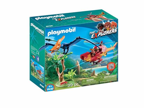 Imagen de Playmobil The Explorers Helicóptero con Pterosaurio