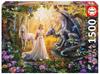 Imagen de Puzzle de 1500 piezas dragón, princesa y unicornio de Educa