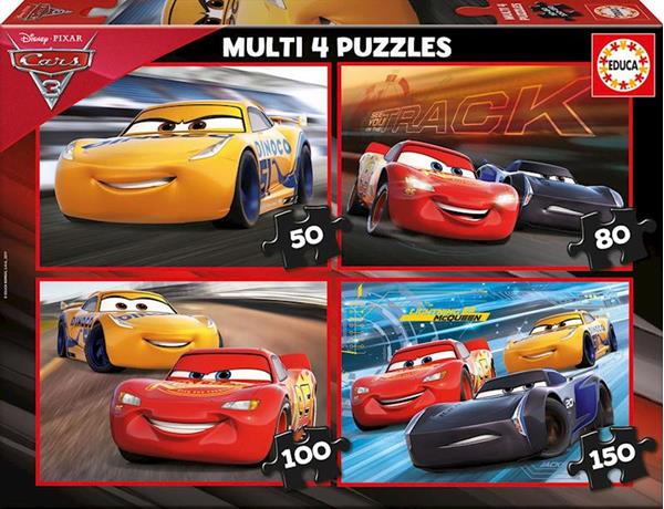 Imagen de 4 Puzzles progresivos Cars 3 de Educa