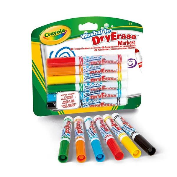 Imagen de 6 Rotuladores Lavables Dry-Erase Lavables Crayola