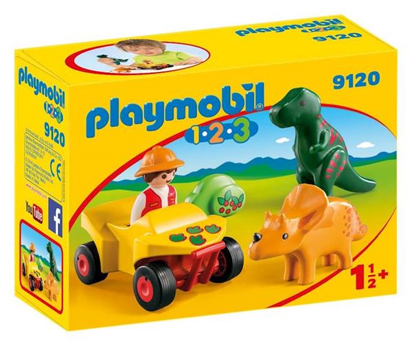 Imagen de Playmobil 1.2.3 Quad con 2 Dinos