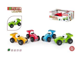 Imagen de Coche F1 Madera Color Baby