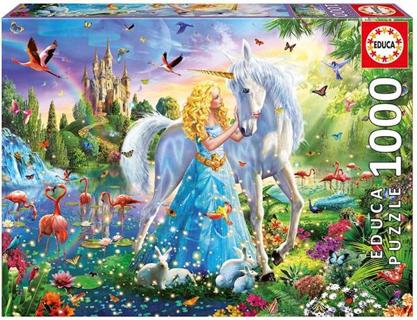 Imagen de Puzzle de 1000 piezas la princesa y el unicornio de Educa