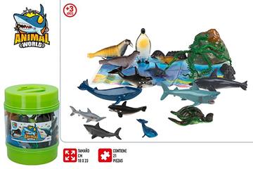 Imagen de Animales Salvajes En Bote Animales Marinos Color Baby