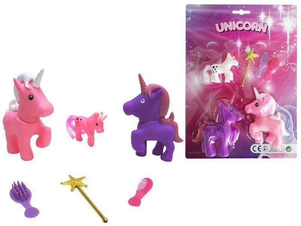 Imagen de Figura Unicornio Con Accesorios 3 Colores Rama