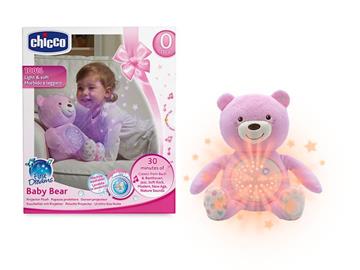 Imagen de Peluche proyector musical Baby Bear rosa Chicco