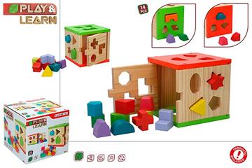 Imagen de Cubo Actividades Madera Color Baby