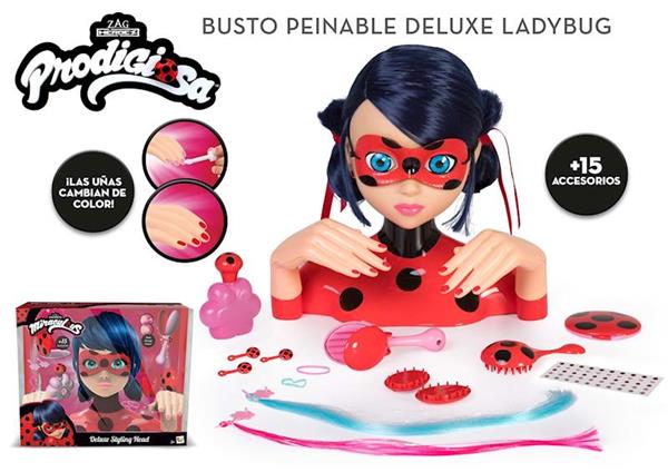 Imagen de Busto Peinable Deluxe Ladybug IMC Toys