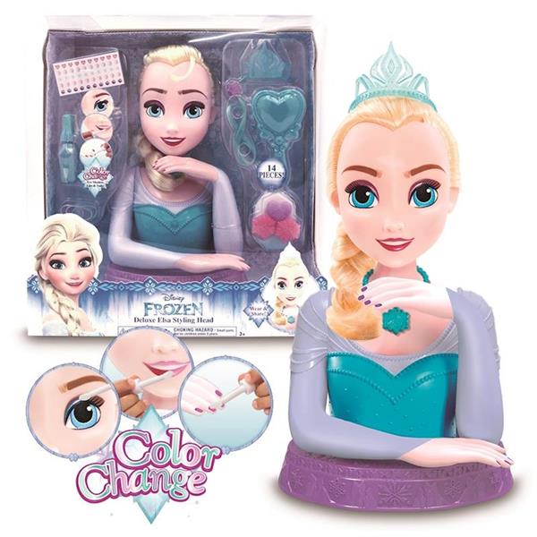Cabeza Para Peinar Estilos De Cabello Original Elsa Frozen