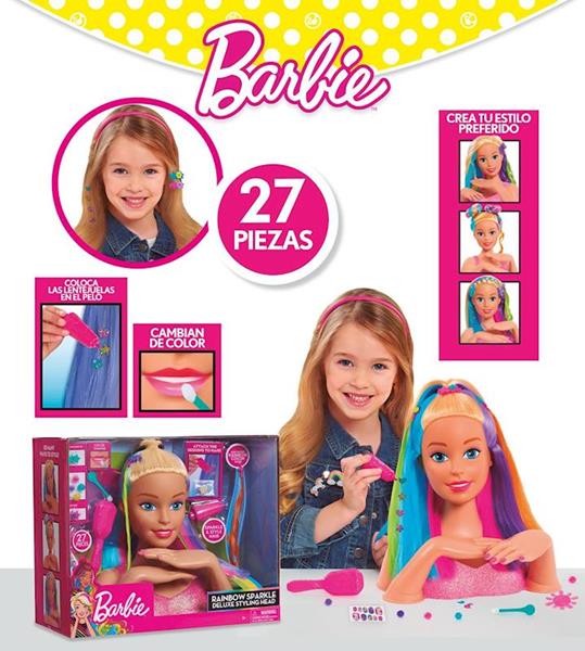 Imagen de Busto Deluxe Barbie Arcoiris