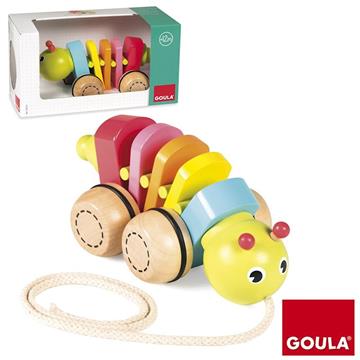Imagen de Gusano de Juguete Arrastre Madera Goula